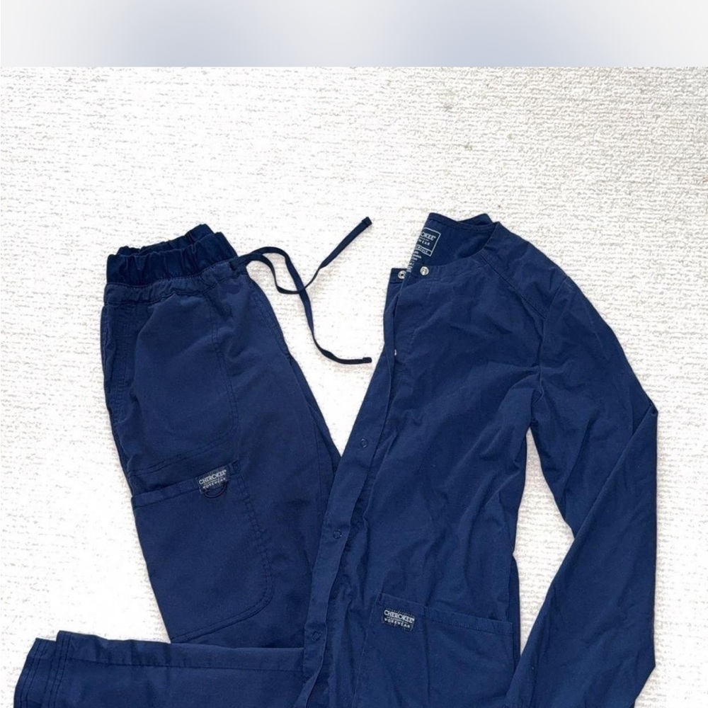 Cherokee Dark Blue Scrub Set
